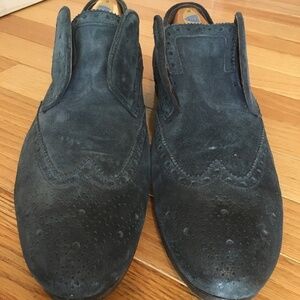 Hugo Boss Orange Leather Wingtip Suede